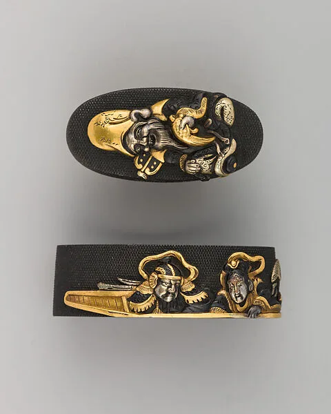 Sword-Hilt Collar and Pommel (Fuchigashira) — Unknown