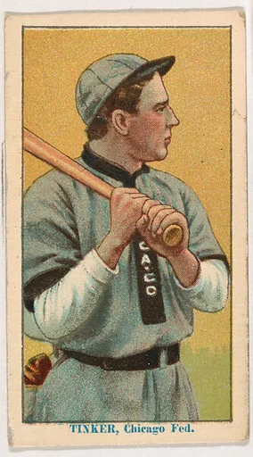 Joe Tinker, Chicago, from Coupon Cigarettes Baseball Issue, 1914-1916