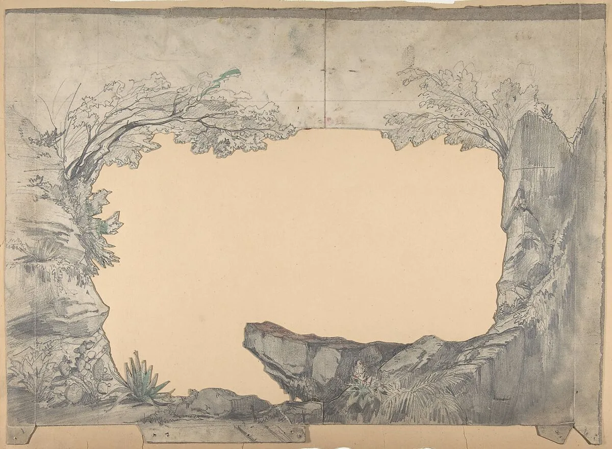 Design for a Stage Set at the Opéra, Paris — Eugène Cicéri