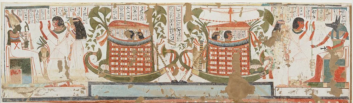 Userhat and Wife Visit Abydos, Tomb of Userhat — Norman de Garis Davies