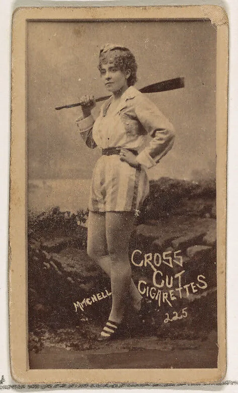 Card Number 225, Mitchell, from the Actors and Actresses series (N145-1) issued by Duke Sons & Co. to promote Cross Cut Cigarettes — W. Duke, Sons & Co.