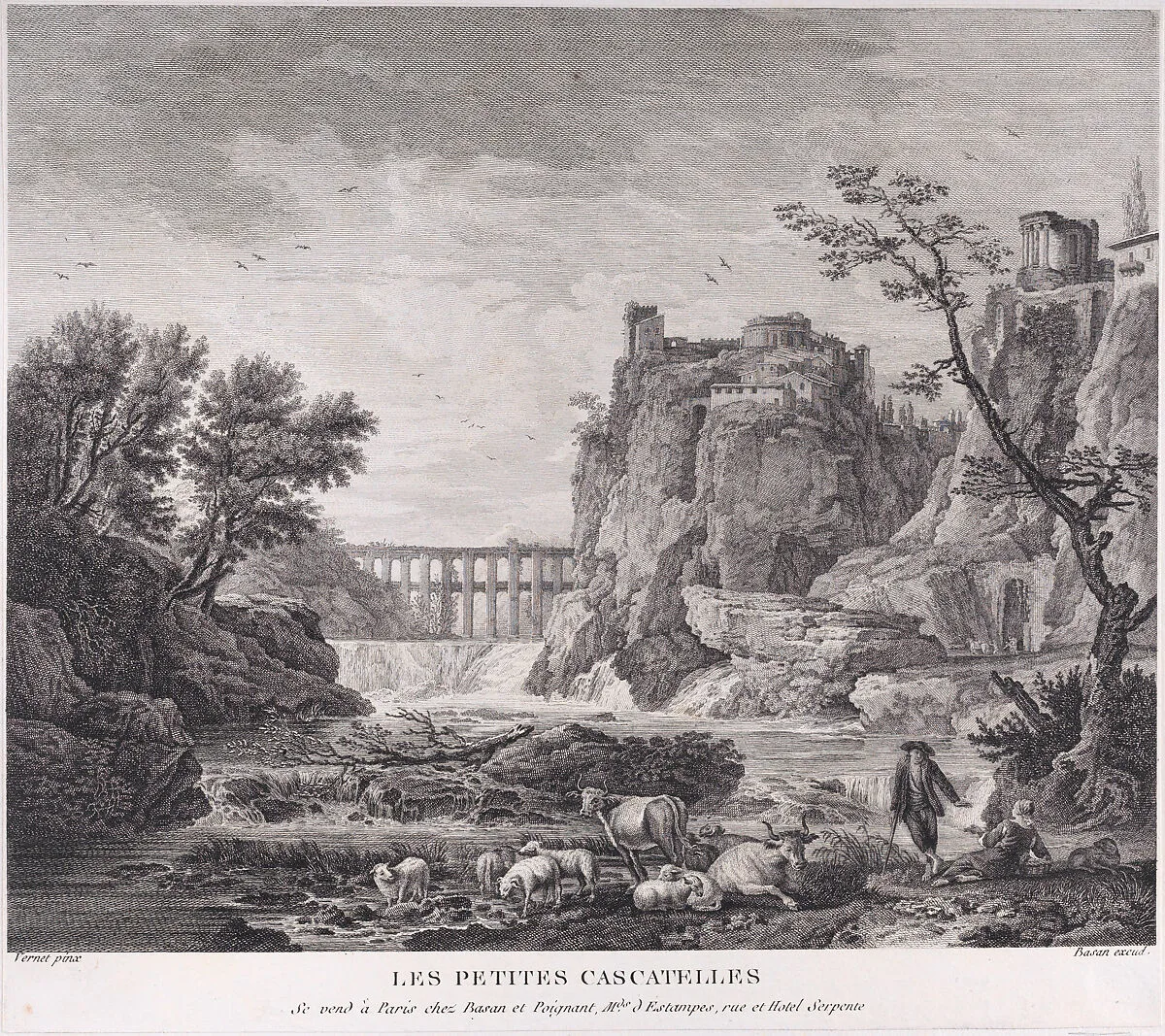 The Little Waterfalls — Joseph Vernet|Pierre François Basan