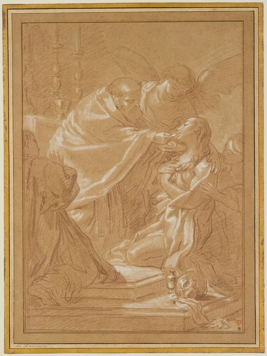 The Last Communion of St. Mary Magdalen, after Benedetto Luti — Louis Jean Jacques Durameau|Benedetto Luti
