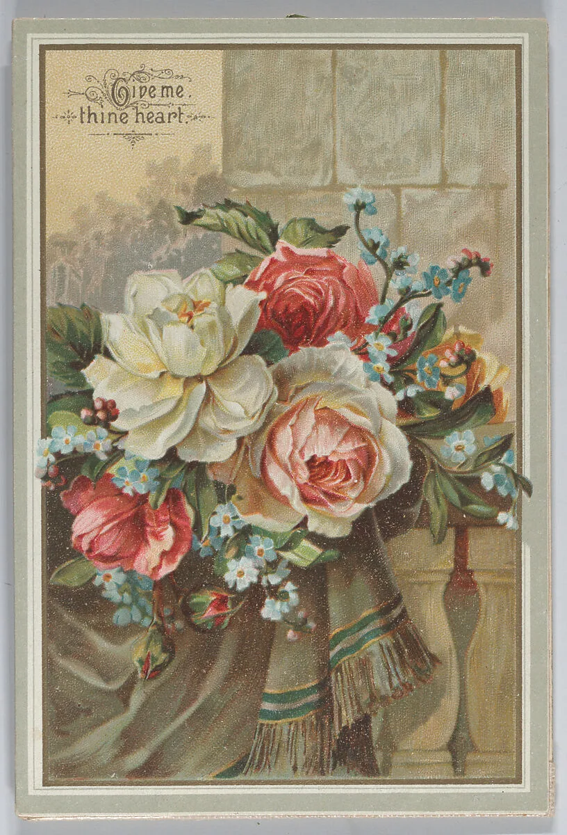 Valentine - mechanical bouquet — Anonymous, American, 19th century