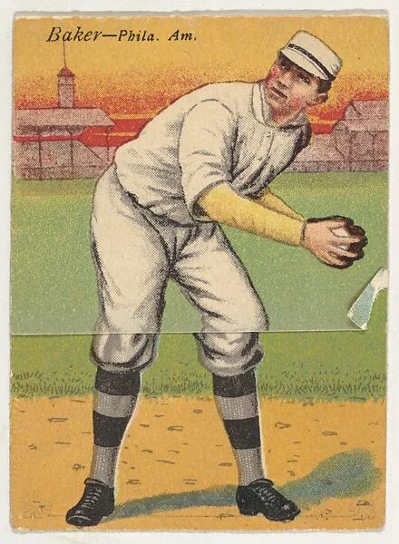 Baker, Philadelphia, American League, from the Mecca Double Folder series (T201) — Mecca Cigarettes