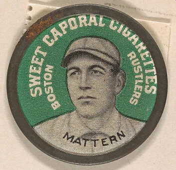Mattern, Boston Rustlers (green), from the Domino Discs series (PX7), issued by Kinney Brothers — Kinney Brothers Tobacco Company