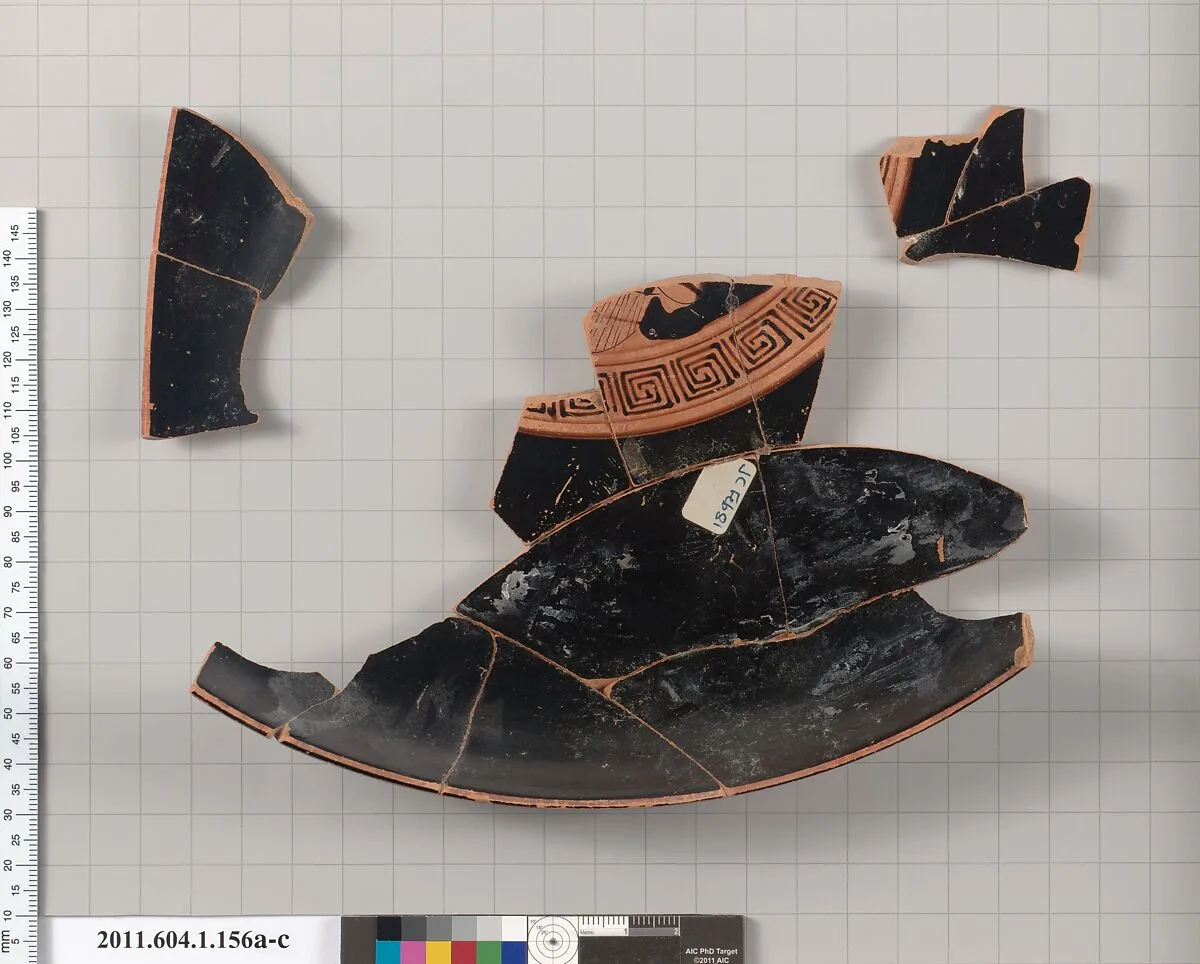 Terracotta fragment of a kylix (drinking cup) — Unknown