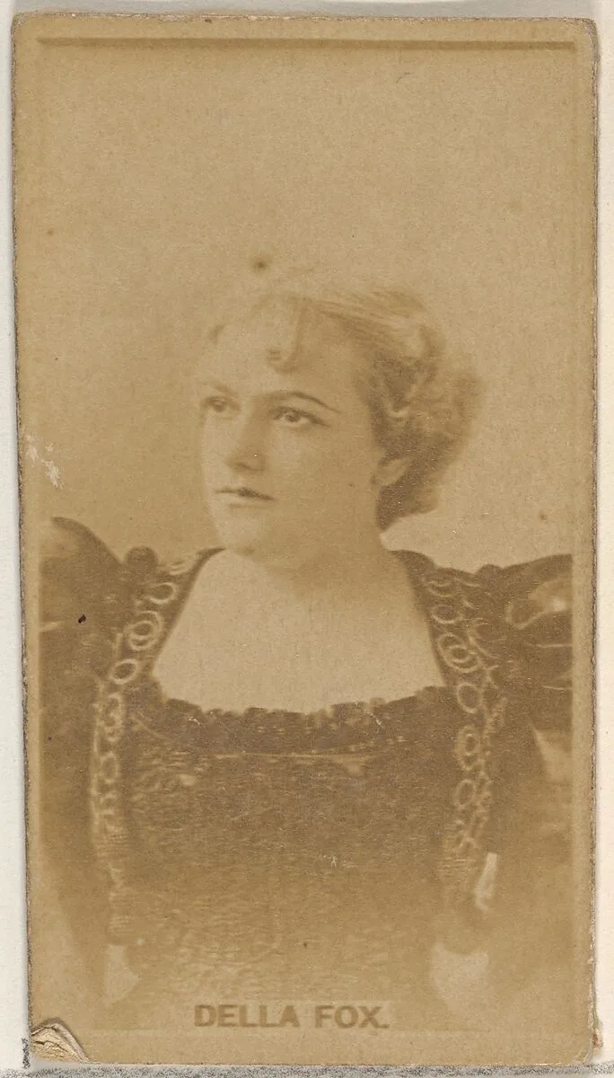 Della Fox, from the Actors and Actresses series (N45, Type 8) for Virginia Brights Cigarettes — Allen & Ginter