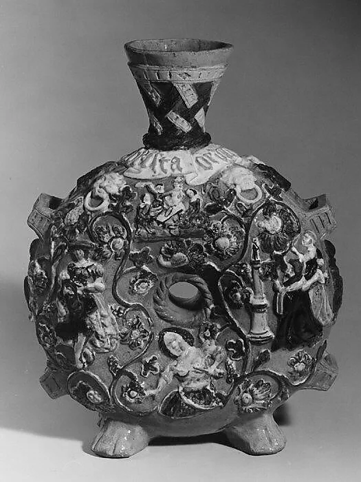 Pilgrim bottle — Christian Wilhelm Fleischman