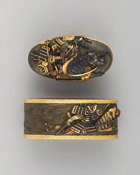 Sword-Hilt Collar and Pommel (Fuchigashira) — Unknown