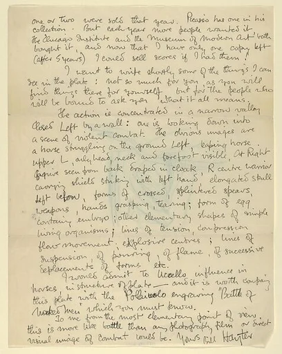 Letter to Robert Lewis Isaacson 2nd page, discussing Combat (1936)