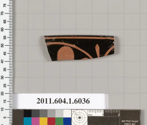 Terracotta rim fragment of a kylix (drinking cup)