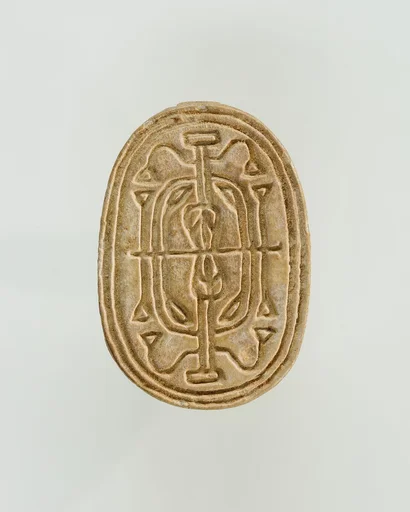 Scarab Decorated with Symbol of Unification