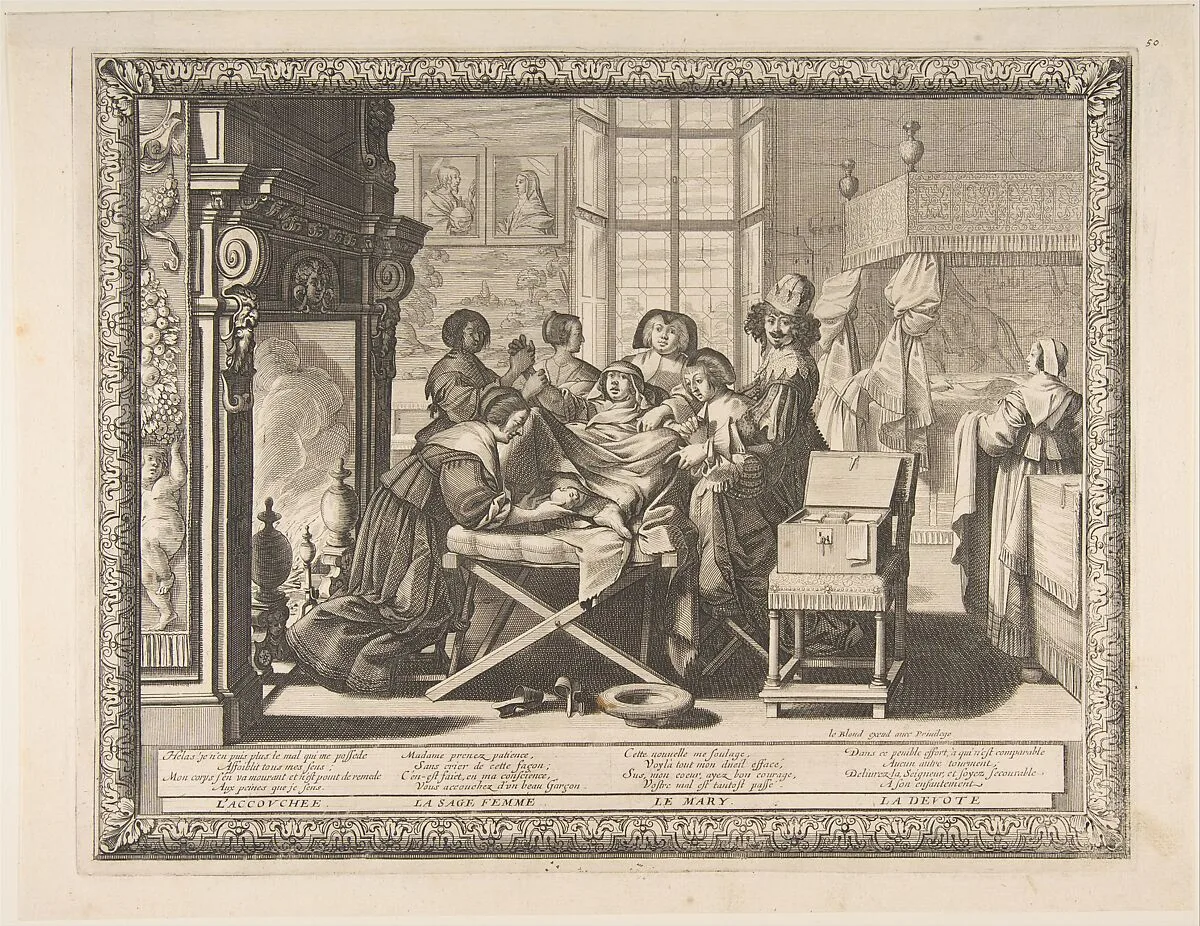 Childbirth — Abraham Bosse|Jean I Leblond
