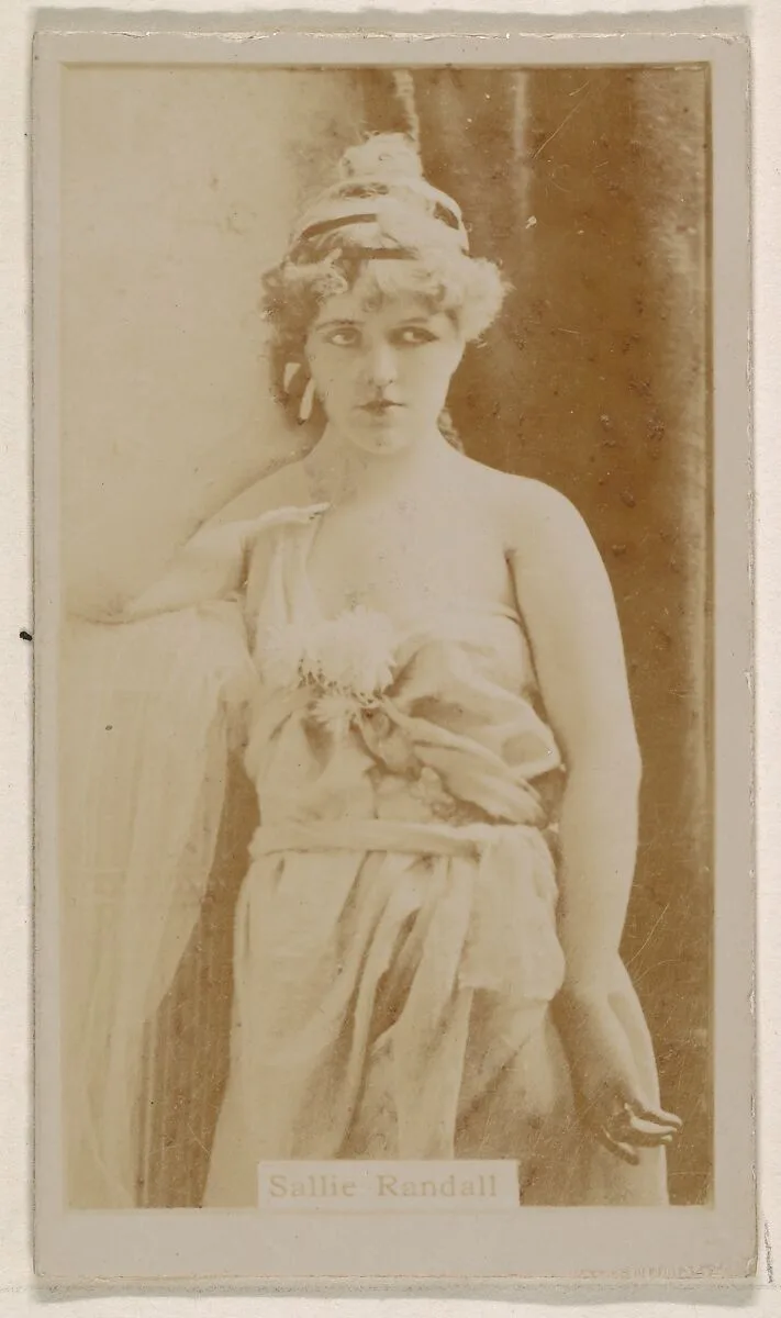 Sallie Randall, from the Actresses series (N245) issued by Kinney Brothers to promote Sweet Caporal Cigarettes — Kinney Brothers Tobacco Company