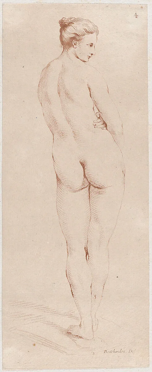 Standing Female Nude — Gilles-Antoine Demarteau|Edme Bouchardon