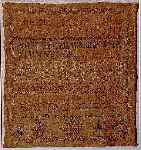 Embroidered sampler