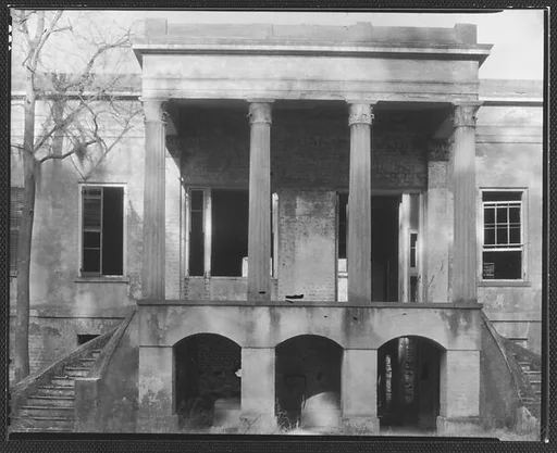 [Façade Detail of Hermitage Plantation House, Near Savannah, Georgia]