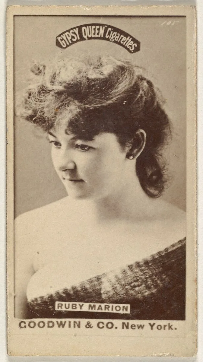 Ruby Marion, from the Actors and Actresses series (N171) for Gypsy Queen Cigarettes — Goodwin & Company