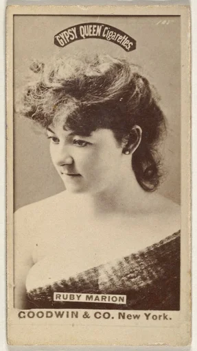 Ruby Marion, from the Actors and Actresses series (N171) for Gypsy Queen Cigarettes