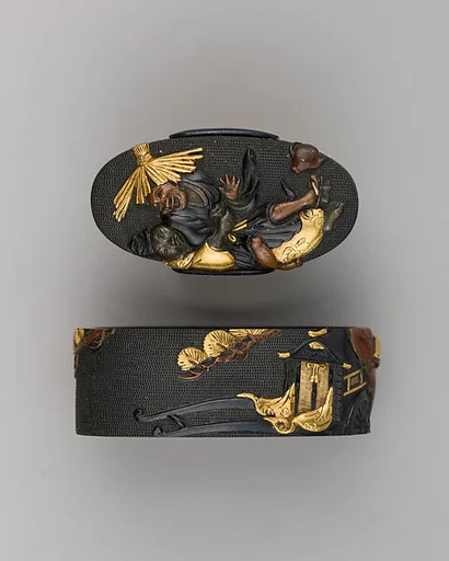 Sword-Hilt Collar and Pommel (Fuchigashira)