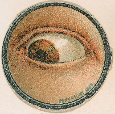Monocle and Eye (brown), from Jocular Ocular series (N221) issued by Kinney Bros. — Kinney Brothers Tobacco Company
