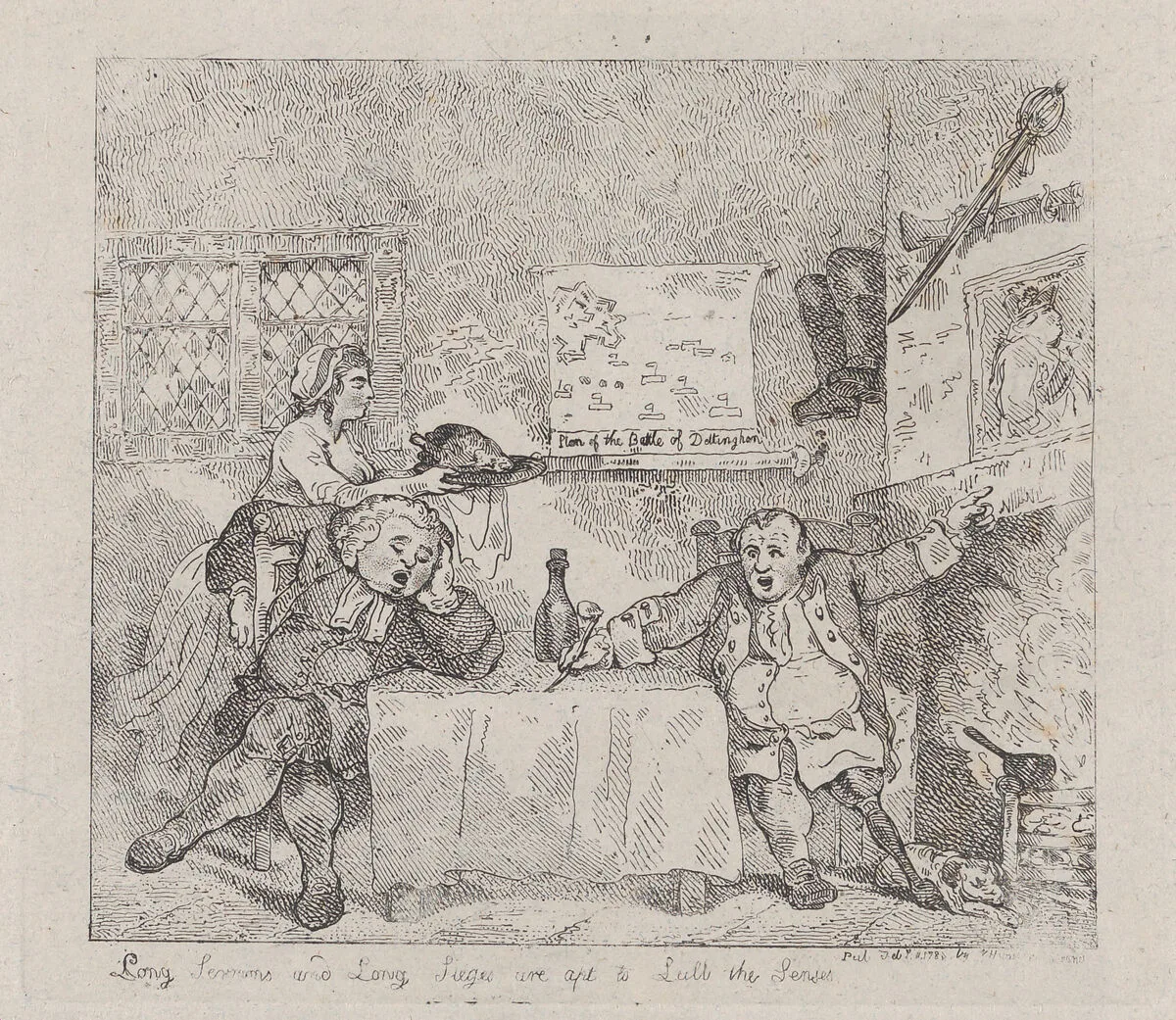 Long Sermons and Long Sieges are apt to Lull the Senses — William Humphrey|Thomas Rowlandson