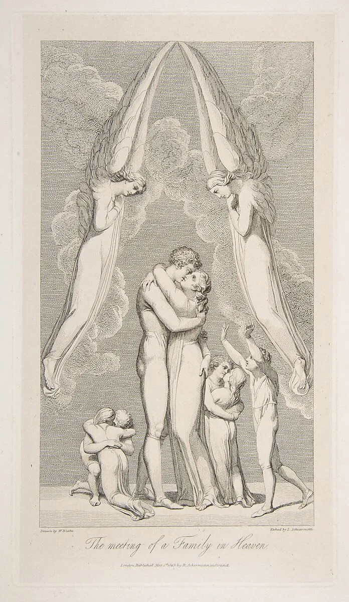 The Meeting of a Family in Heaven, from "The Grave," a Poem by Robert Blair — Robert Blair|Rudolph Ackermann, London|William Blake|Luigi Schiavonetti
