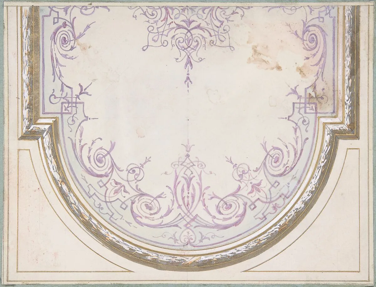 Design for Ceiling of the Duchess of Newcastle's Petit Salon, Hôtel Hope — Jules-Edmond-Charles Lachaise|Eugène-Pierre Gourdet
