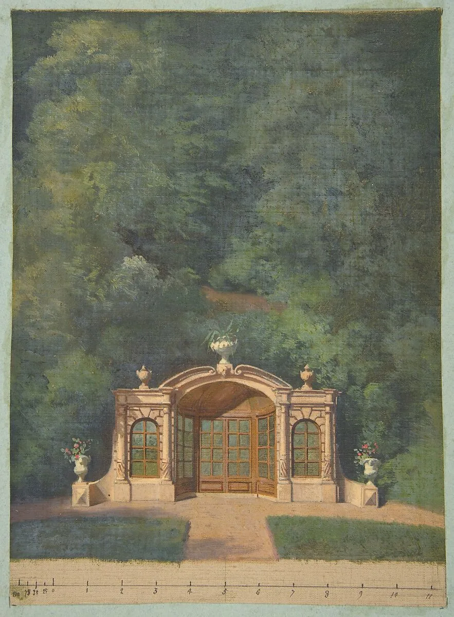 A garden pavilion in a forested landscape — Jules-Edmond-Charles Lachaise|Eugène-Pierre Gourdet
