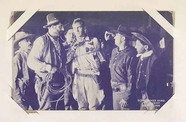 Desperadoes Hang the Sheriff Lefty Flynn from Western Stars or Scenes Exhibit Cards series (W412) — Unknown