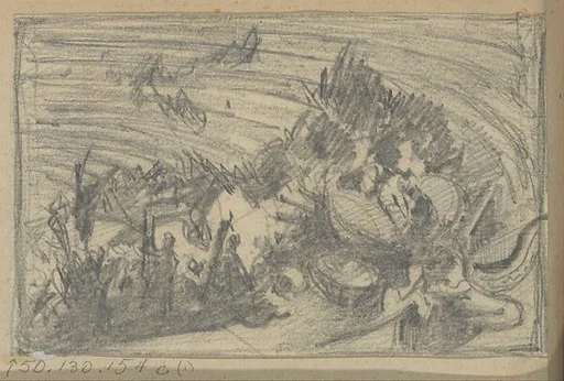 Sketch related to "Rehearsal of the Pasdeloup Orchestra at the Cirque d'Hiver" (from Album)