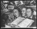 ["Shays' Rebellion" Panel of Diego Rivera's Mural for the New Worker's School, New York City]