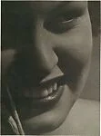 [Woman's Face, through Halftone Screen]