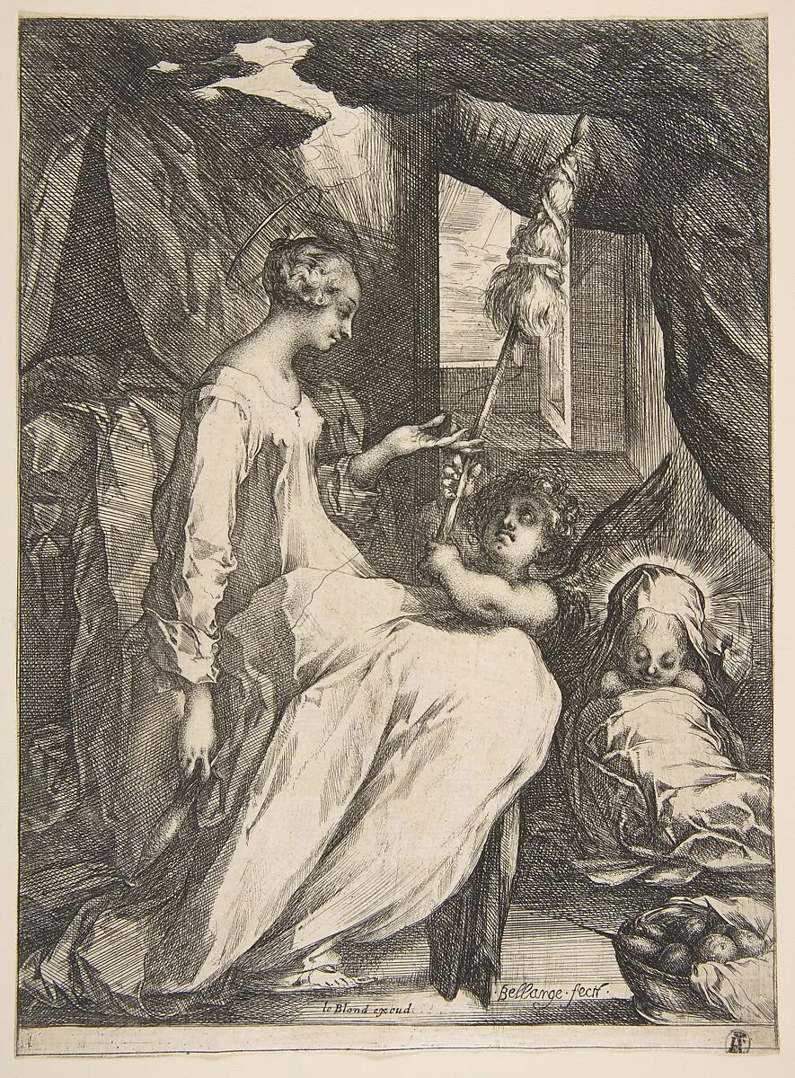 Virgin and Child with an Angel — Jacques Bellange|Le Blond