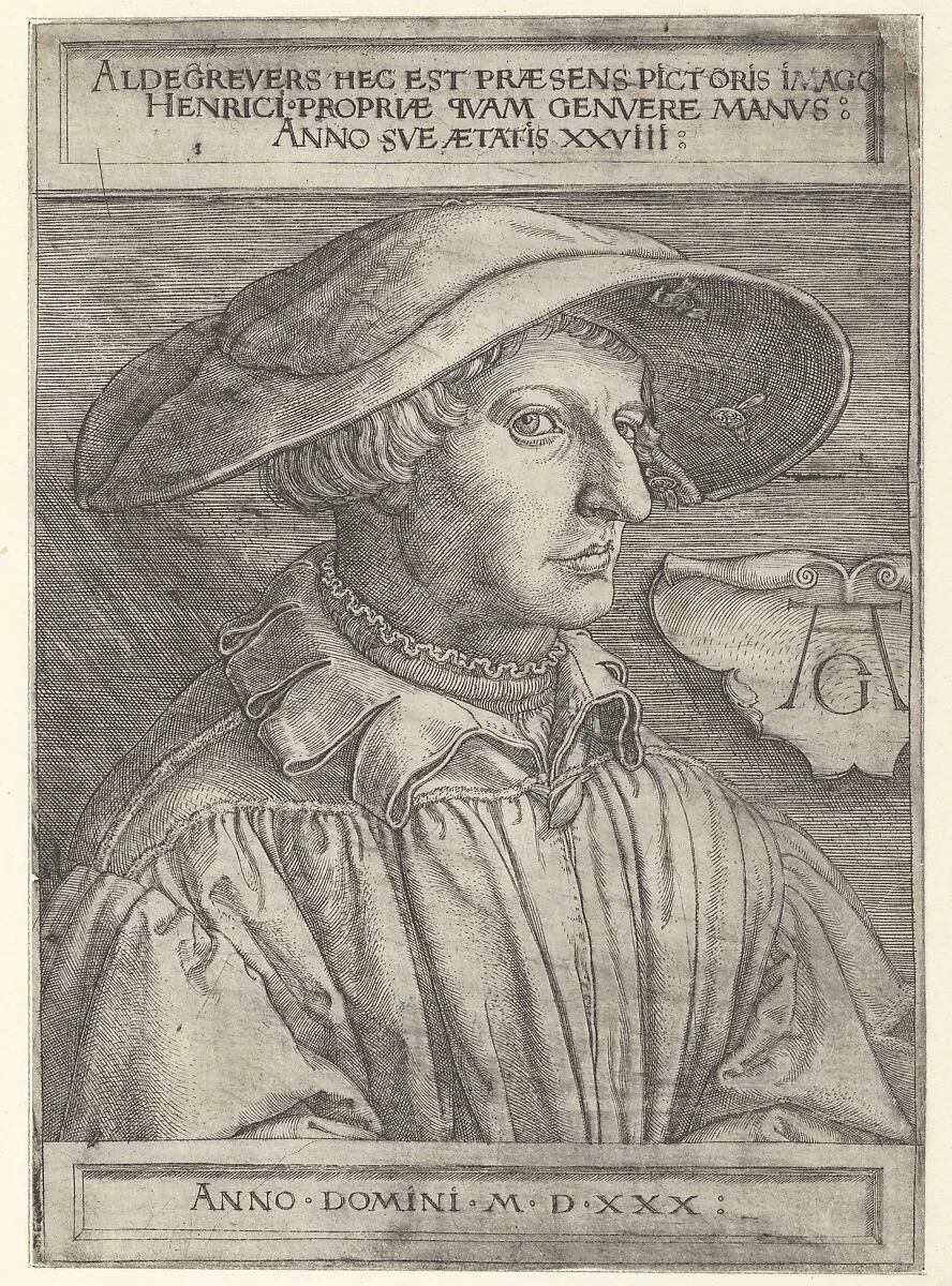 Self-Portrait at Age Twenty-Eight — Heinrich Aldegrever