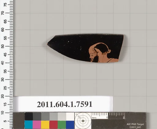 Terracotta rim fragment of a kylix (drinking cup)