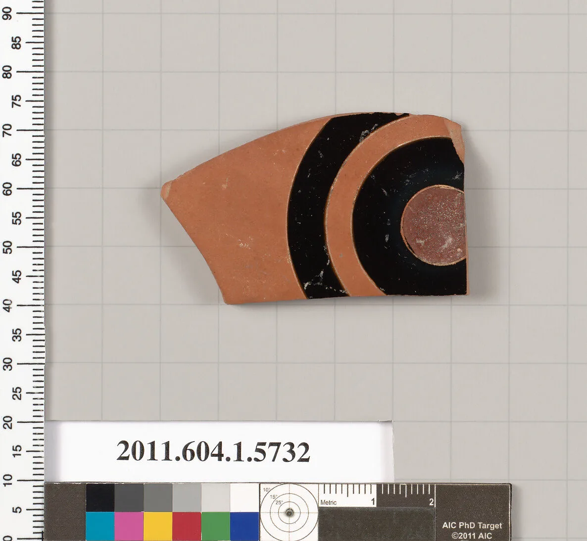 Terracotta fragment of a kylix: eye-cup (drinking cup) — Unknown