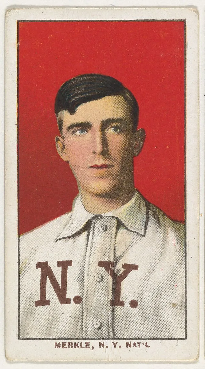 Merkle, New York, National League, from the White Border series (T206) for the American Tobacco Company — American Tobacco Company