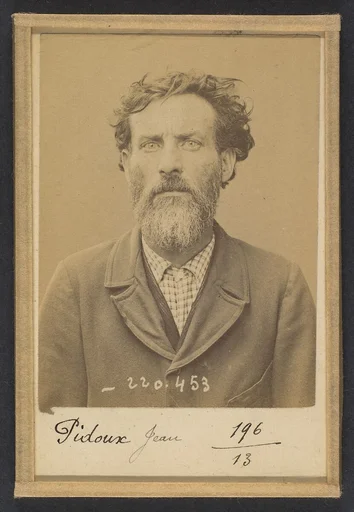 Pidoux. Jean. Victor. 45 ans, né au Châtelet (Seine-et-Marne). Estampeur de métaux. Anarchiste 2/7/94.
