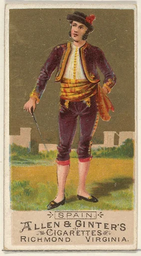 Spain, from the Natives in Costume series (N16) for Allen & Ginter Cigarettes Brands