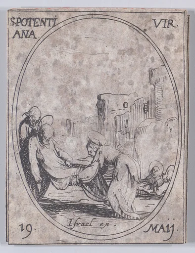 Ste. Potentienne, vierge (St. Pudentiana, Virgin), May 19th, from "Les Images De Tous Les Saincts et Saintes de L'Année" (Images of All of the Saints and Religious Events of the Year)