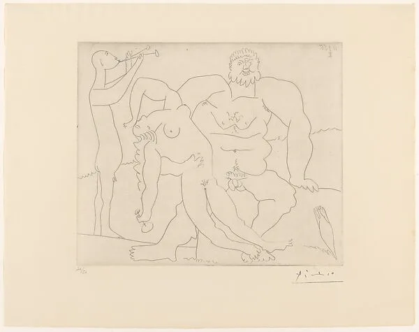 Bacchanal with a Flute Player — Pablo Picasso|Jacques Frélaut|Galerie Louise Leiris