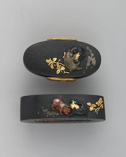 Sword-Hilt Collar and Pommel (Fuchigashira)