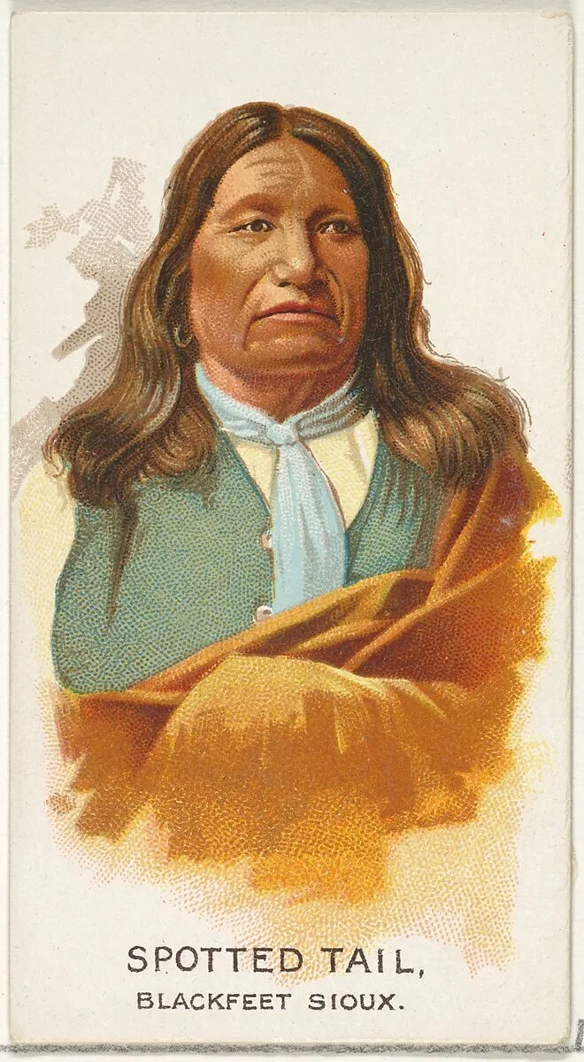 Spotted Tail, Blackfeet Sioux, from the American Indian Chiefs series (N2) for Allen & Ginter Cigarettes Brands — Allen & Ginter