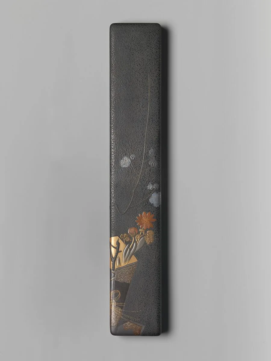 花熨斗蒔絵短冊箱|Poem Card (Tanzaku) Box with Flower Bouquet — Shibata Zeshin