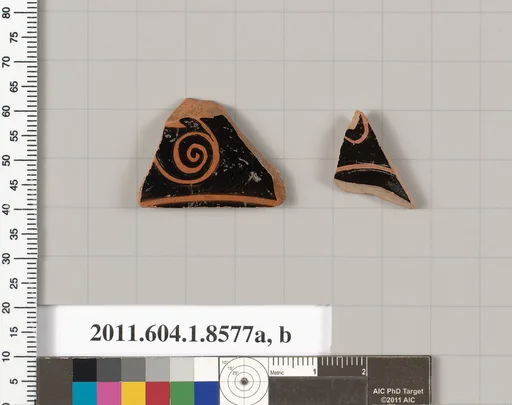 Terracotta fragments of stemless kylikes (drinking cups)