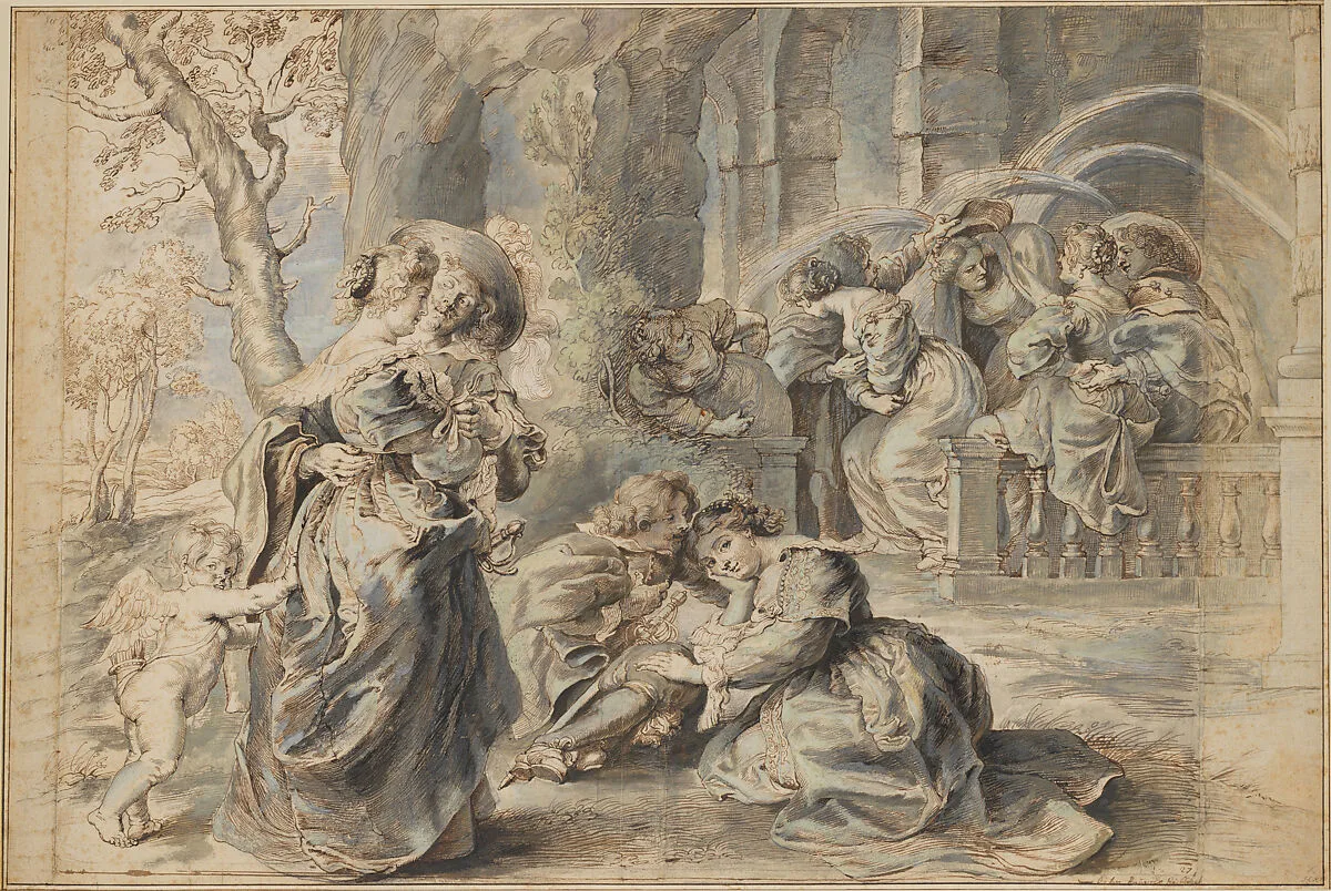 The Garden of Love (left portion) — Peter Paul Rubens|Peter Paul Rubens