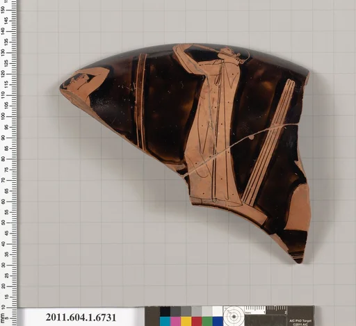 Terracotta rim fragment of a kylix (drinking cup)