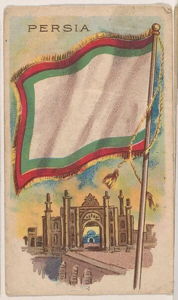 Persia, bakery card from the Flags series (D34), issued by the Weber Baking Company — Weber Baking Company